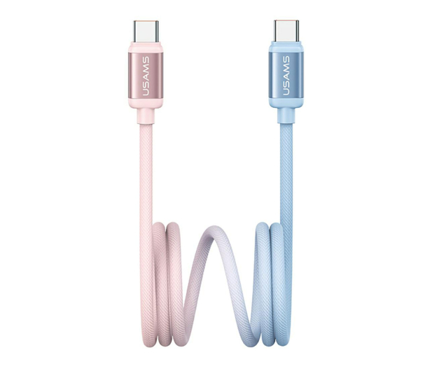 USAMS Kabel PD 60W USB-C/USB-C 1,2m niebiesko różowy - 1569077 - zdjęcie